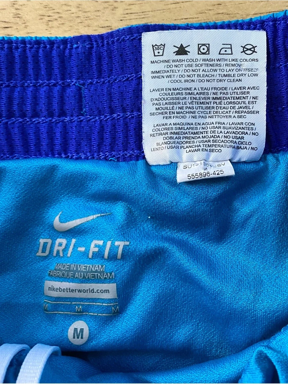 Nike Tempo Dri Fit Girls’ Sz M Blue Spark Athletic Shorts